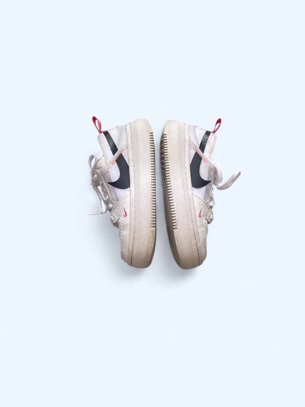 Nike Court Vision Alta TXT Women's White Sneakers with Red and Black Accents